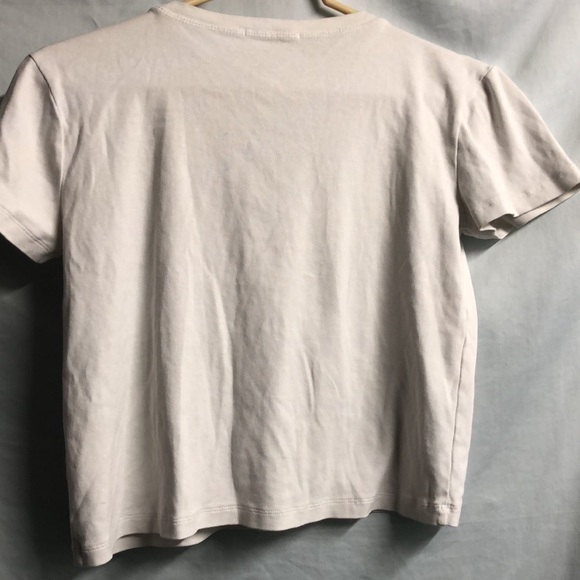 Zara purple Amore small cropped T-shirt white has spots - Picture 8 of 9